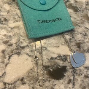 Tiffany & Co double heart pendant necklace